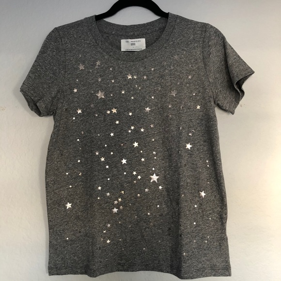 Anthropologie Tops - ❗️LAST CHANCE❗️Silver Stars Sol Angeles T-Shirt